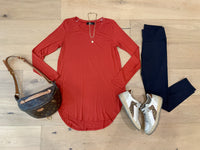 Wayside Long Sleeve Top in Cinnamon