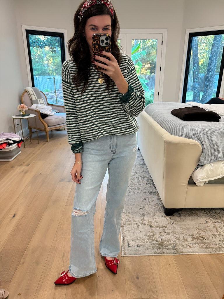 Vervet Crystal High Rise Flare Jeans