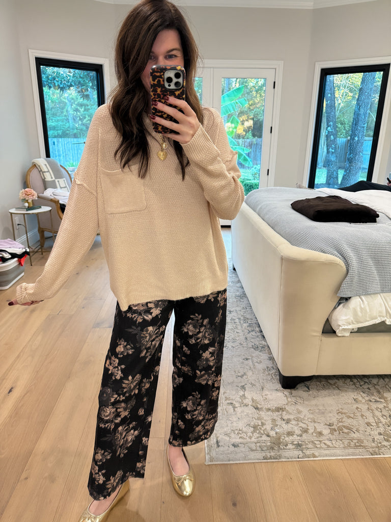 Pocket Perfect Sweater in Cream