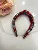 Holly Jolly Red and Black Plaid Headband *Final Sale*