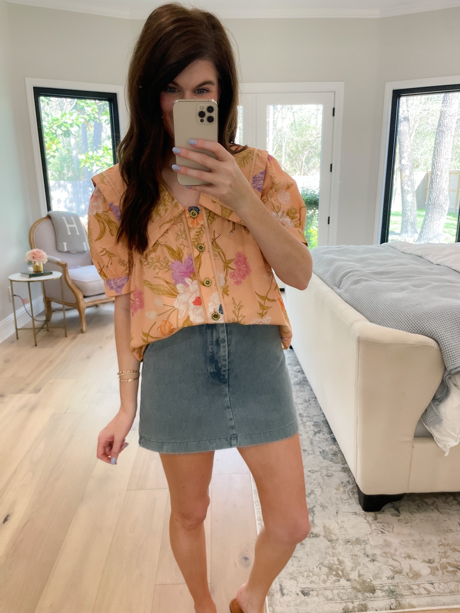 Double Take Denim Skort