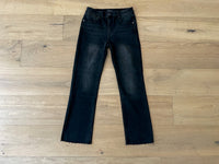 Risen Tennessee Mid Rise Straight Jeans in Black