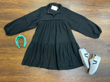 Loving You is Easy Collared Dress in Black