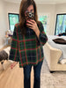 Tartan Cheer Mock Neck Sweater