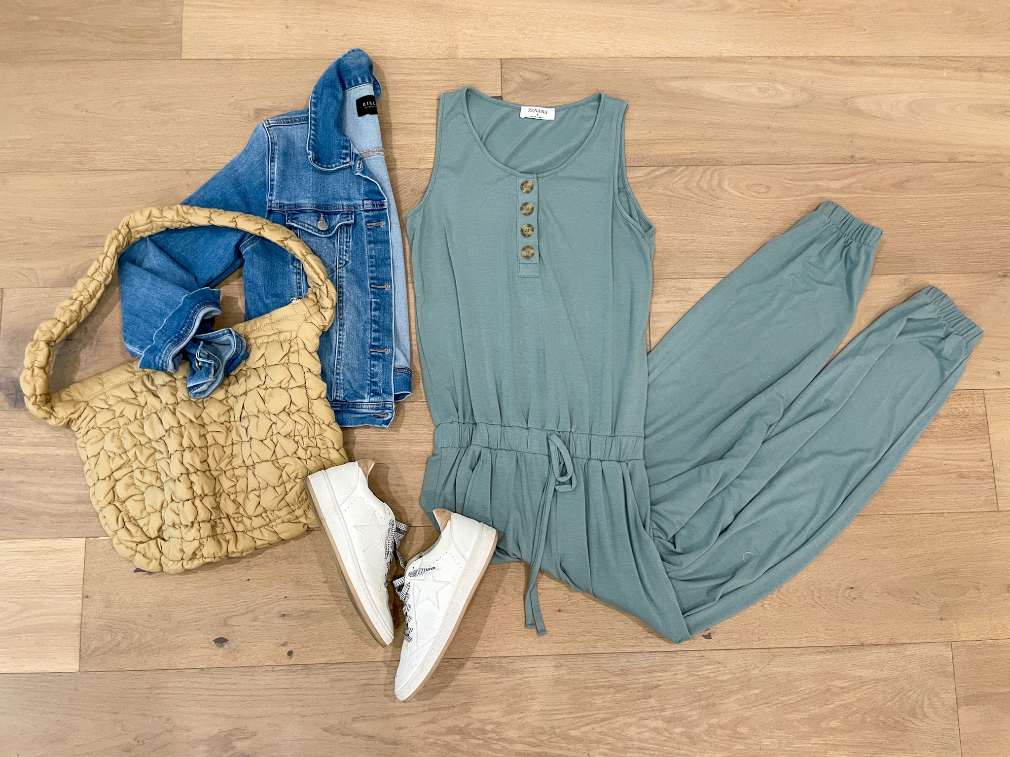 *BELLES & DOORBUSTER* Los Feliz Jumpsuit in Sage *Final Sale*