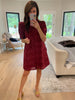 Fresh Take Floral Lace Dress in Burgundy