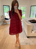 Fresh Take Floral Lace Dress in Burgundy