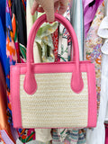 Jackie Braid Box Handbag in Pink