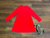 Blaine Ruffle Neck Dress in Red