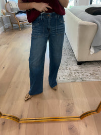 Risen Delaney Mid Rise Wide Leg Jeans