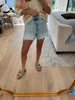 Sunny Side Denim Shorts in Light Wash