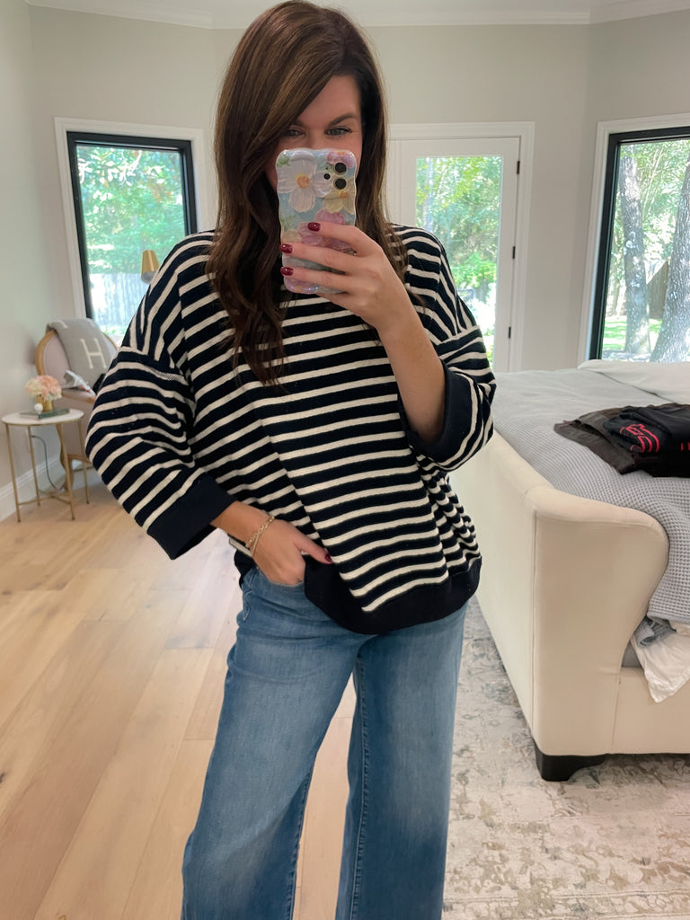 Weekender Knit Pullover in Navy