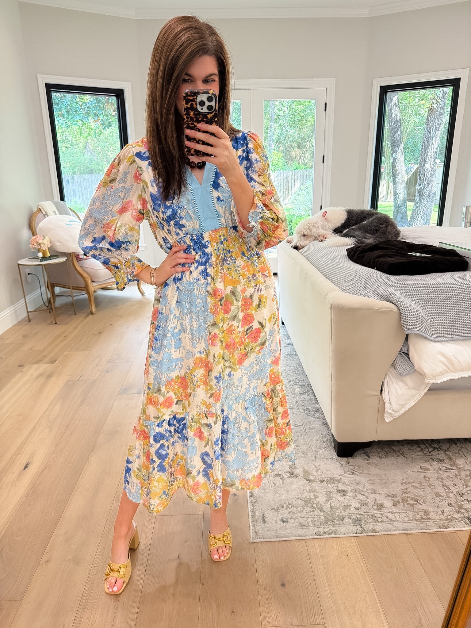 Painted Garden Midi Dress