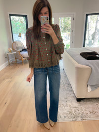 Risen Delaney Mid Rise Wide Leg Jeans