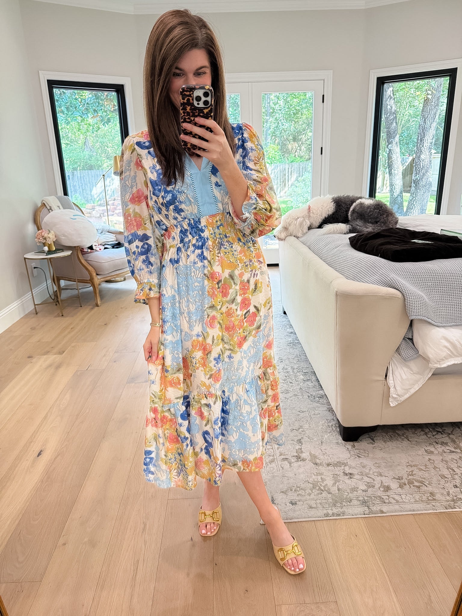 Painted Garden Midi Dress