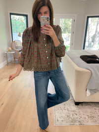 Risen Delaney Mid Rise Wide Leg Jeans