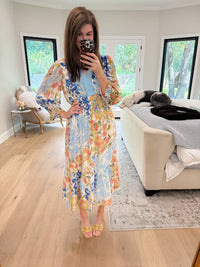 Painted Garden Midi Dress
