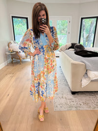 Painted Garden Midi Dress