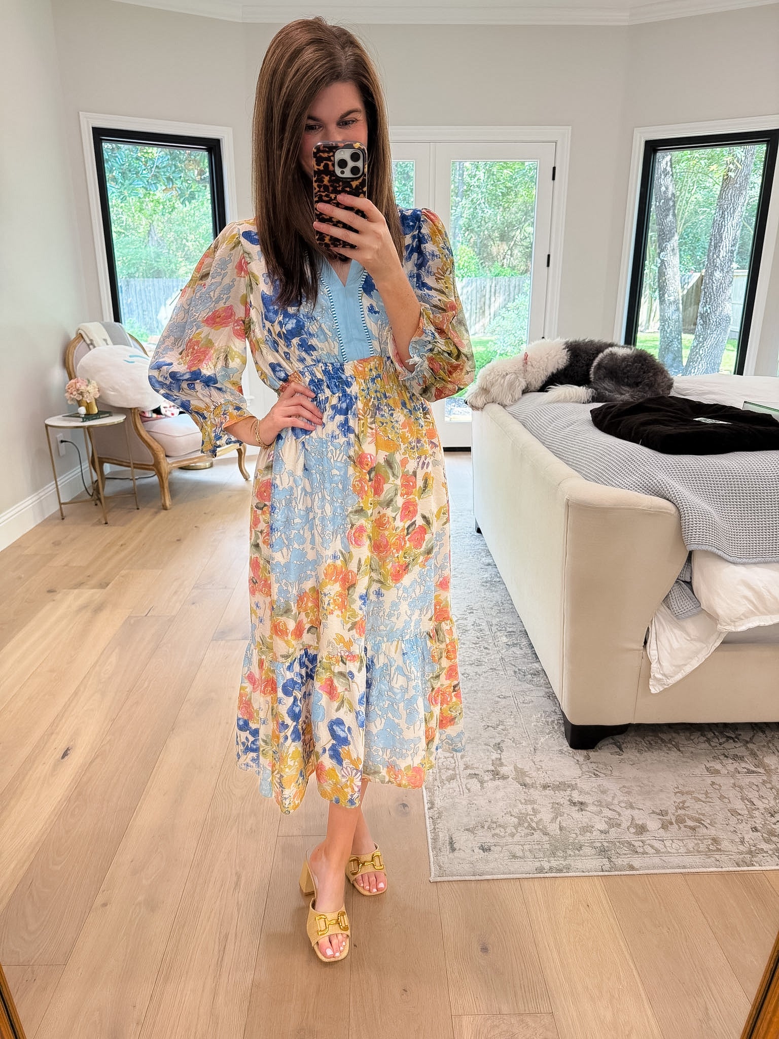Painted Garden Midi Dress