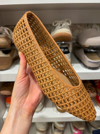 Keepsake Woven Ballet Flats in Tan