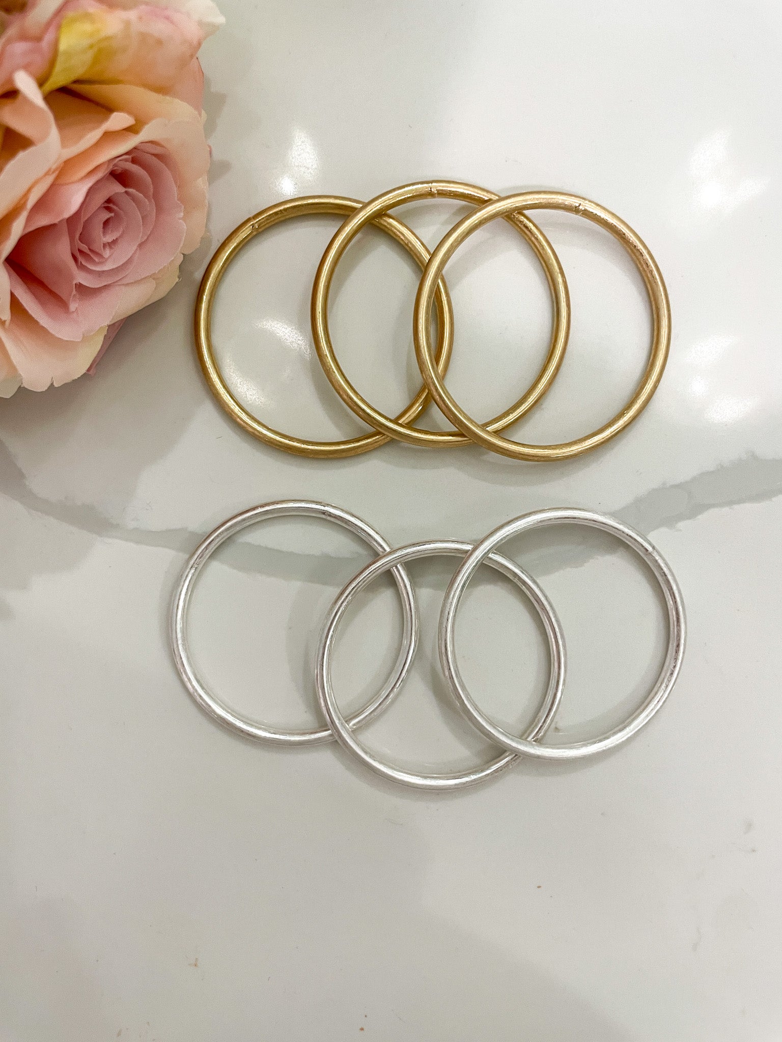Worn Metal Bangle Sets *Final Sale*