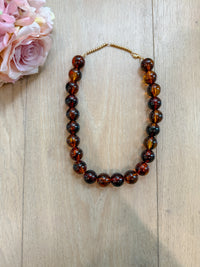 Carter Beaded Necklace in Tortoise *Final Sale*