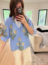 Fresh Pick Top in Periwinkle