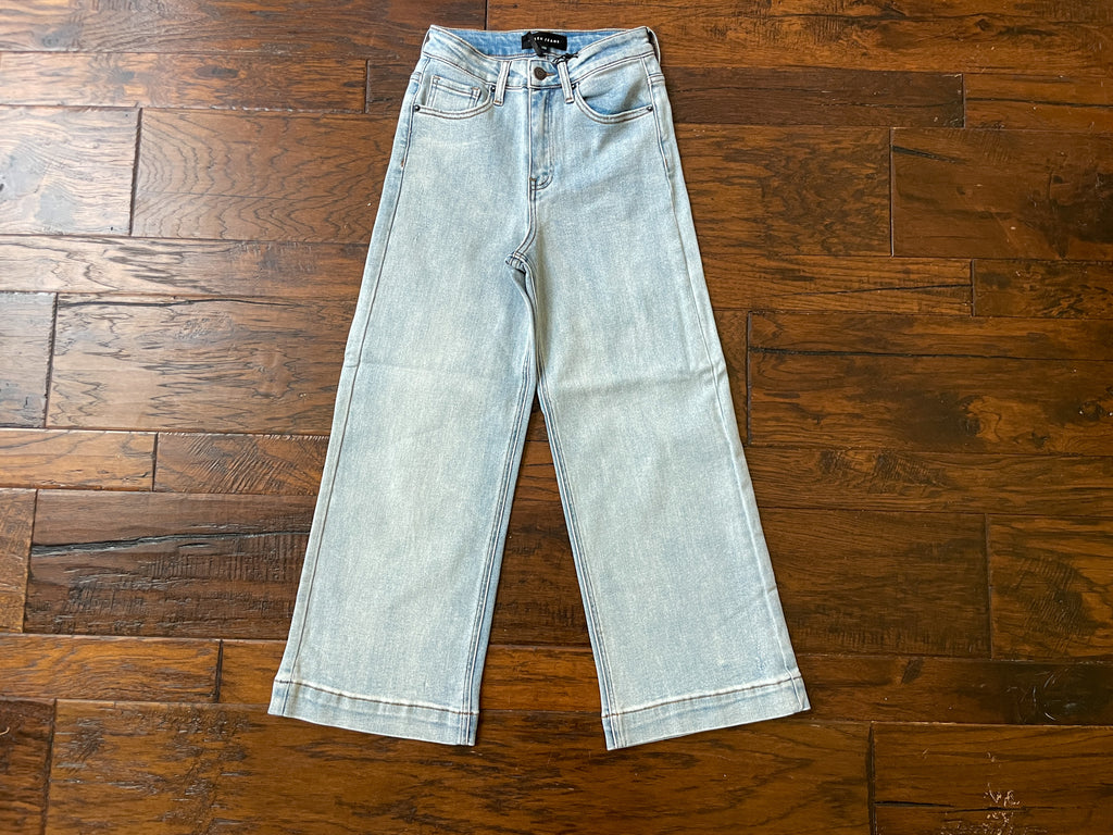 Risen Jones Cropped Wide Leg Jeans