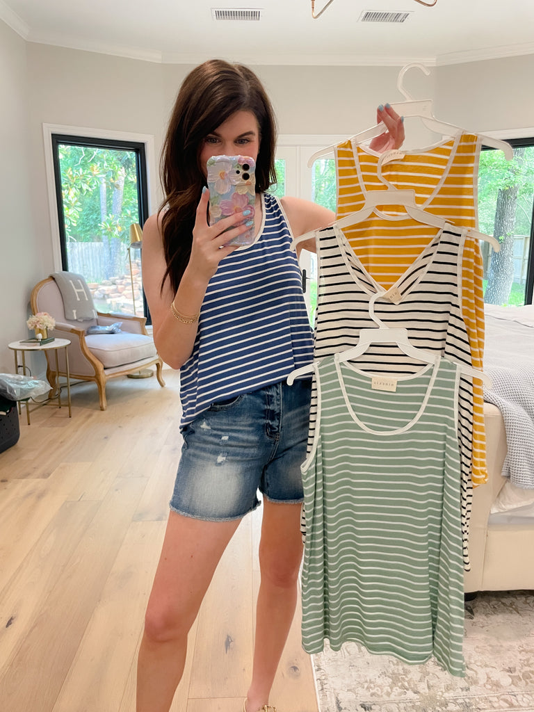 *BELLES & DOORBUSTER* In Line Tank in Multiple Colors *FINAL SALE*