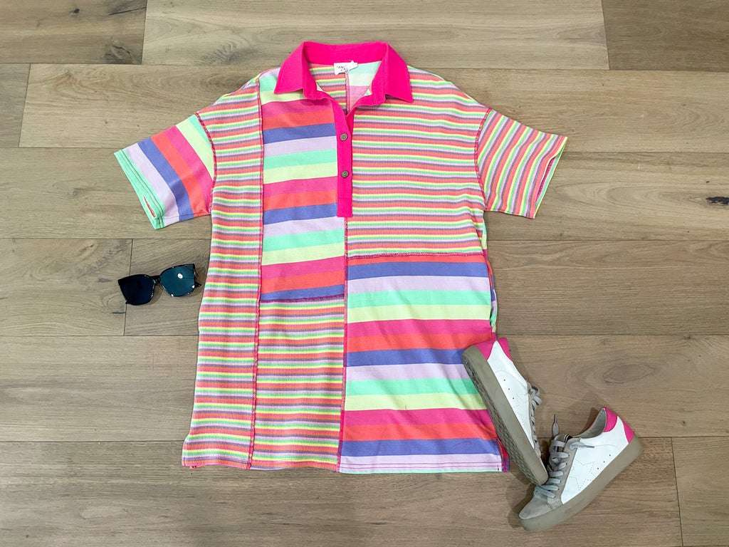 Let's Meet Up Striped Dress