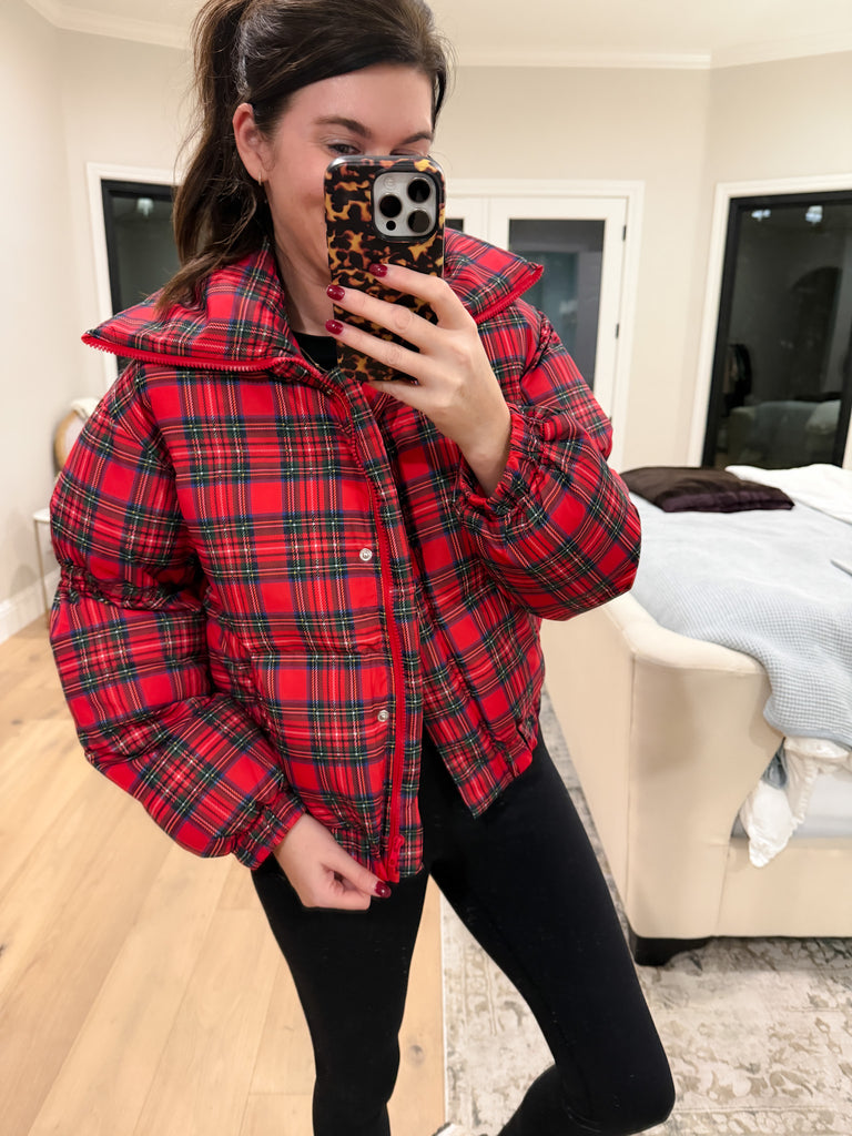Ralph Plaid Puffer Jacket