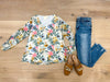 Cecile Floral V-Neck Top