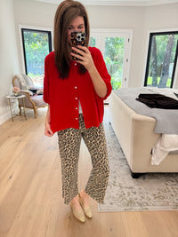 The Finishing Touch Cardigan in Red