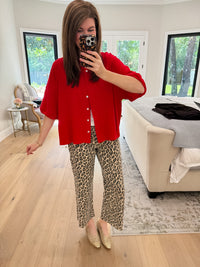 The Finishing Touch Cardigan in Red