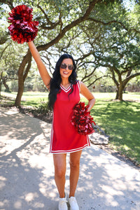 Sideline Tunic Biker Set in Red