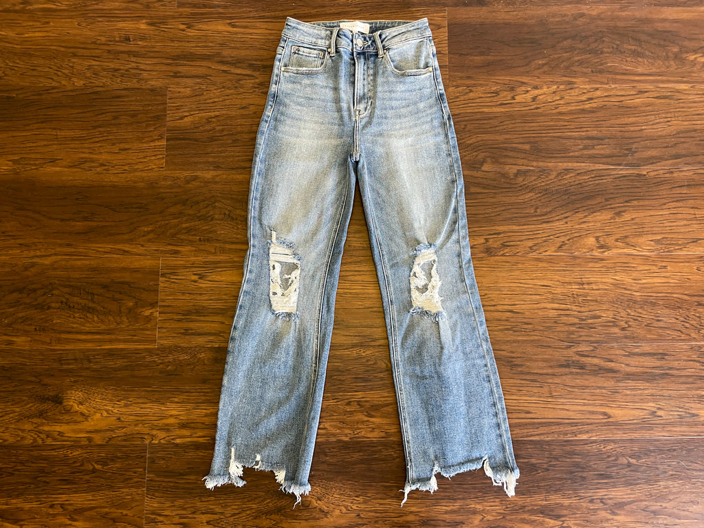Risen Schiffer Cropped Jeans in Medium Wash