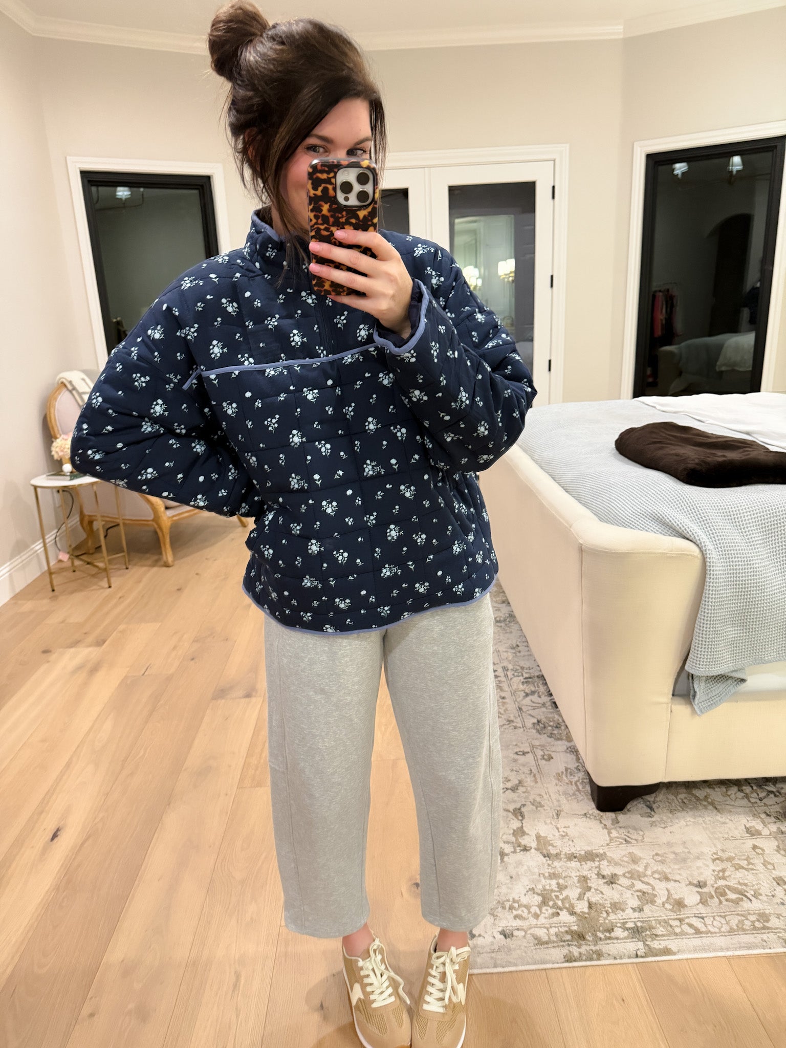 Bloom & Cozy Quilted Pullover