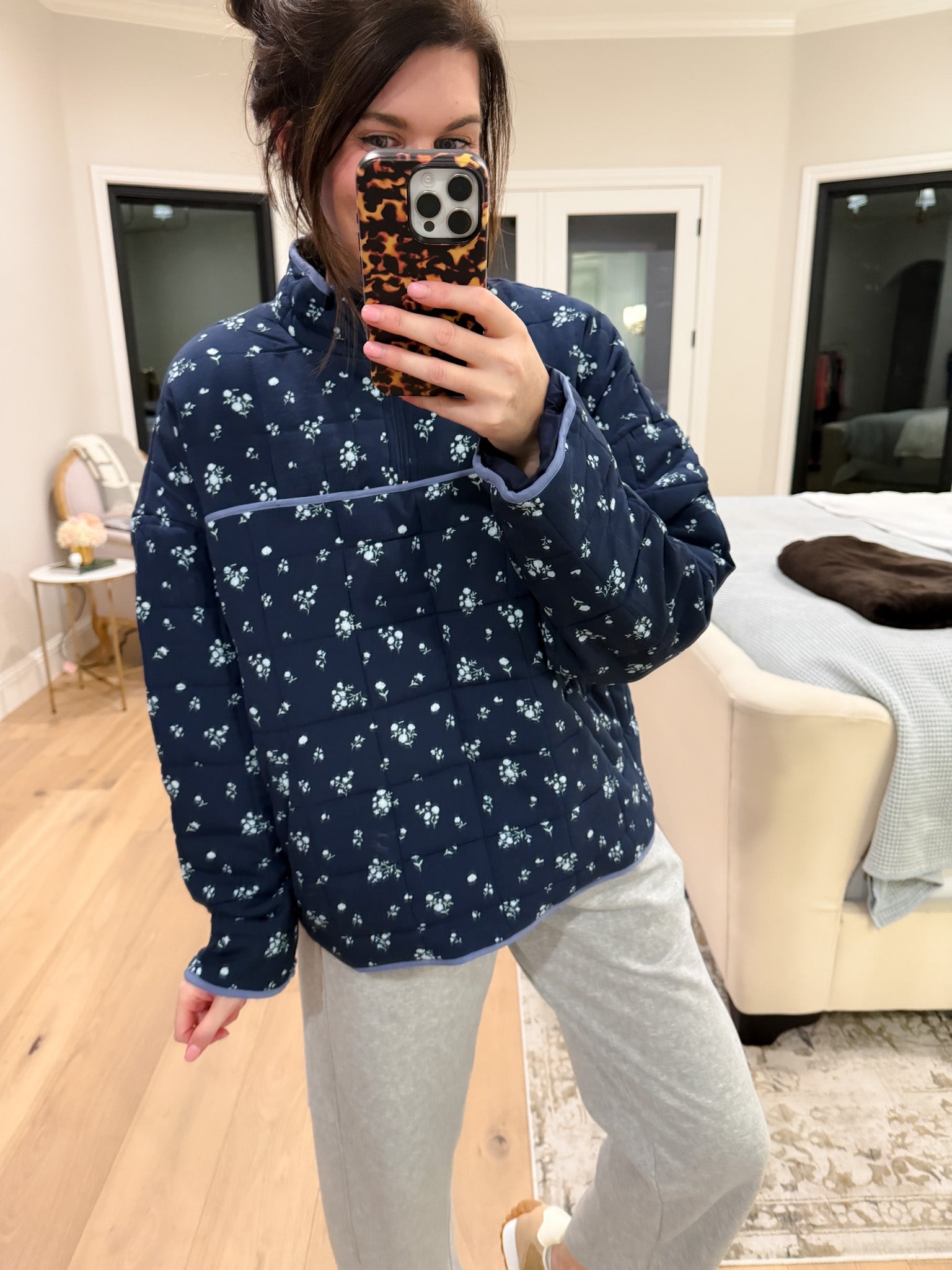 Bloom & Cozy Quilted Pullover