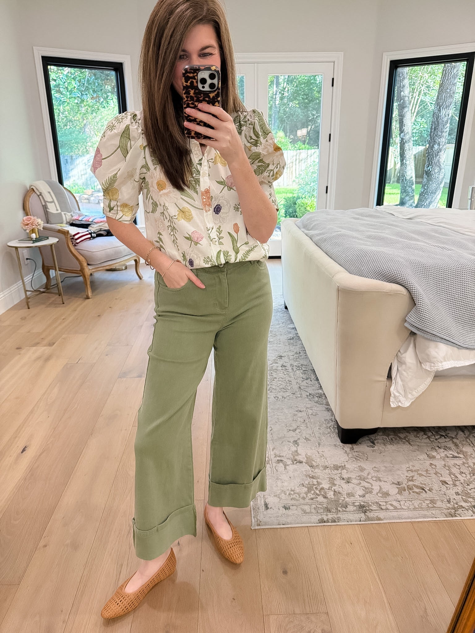 Petal and Fern Top in Cream