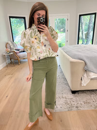 Petal and Fern Top in Cream