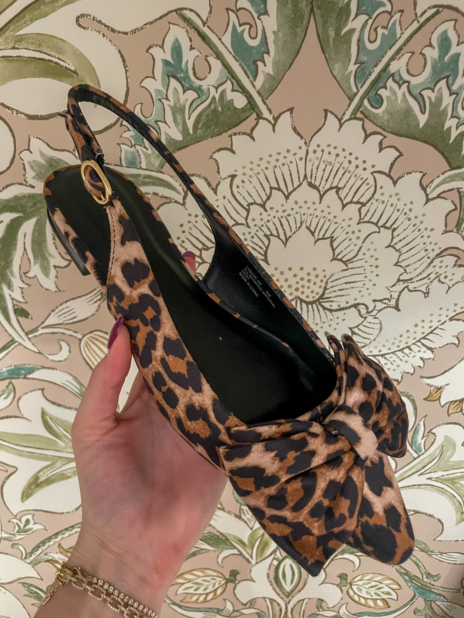 Visor Leopard Slingback Flats