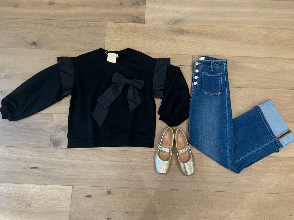 Still Yours Bow Front Top in Black