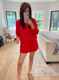 Set the Pace Shorts in Red