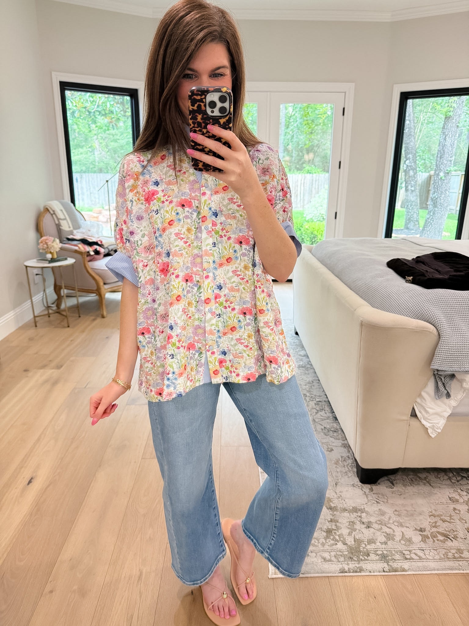 Floral Reverie Jacquard Button Down