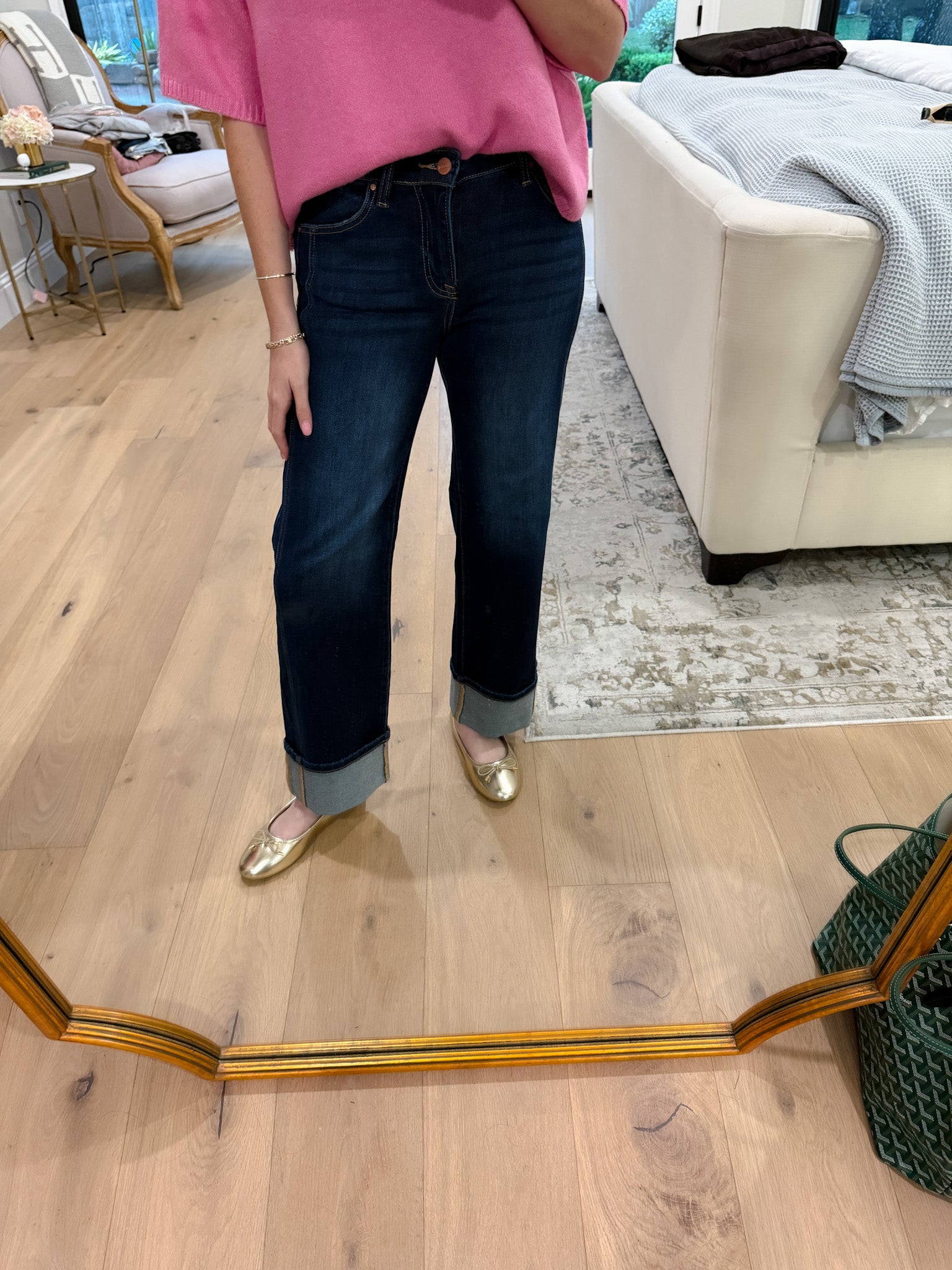 Risen Rowan Mid Rise Cuffed Jeans