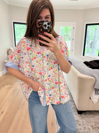 Floral Reverie Jacquard Button Down