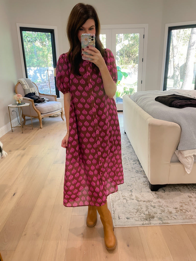 Cue the Blooms Floral Midi Dress