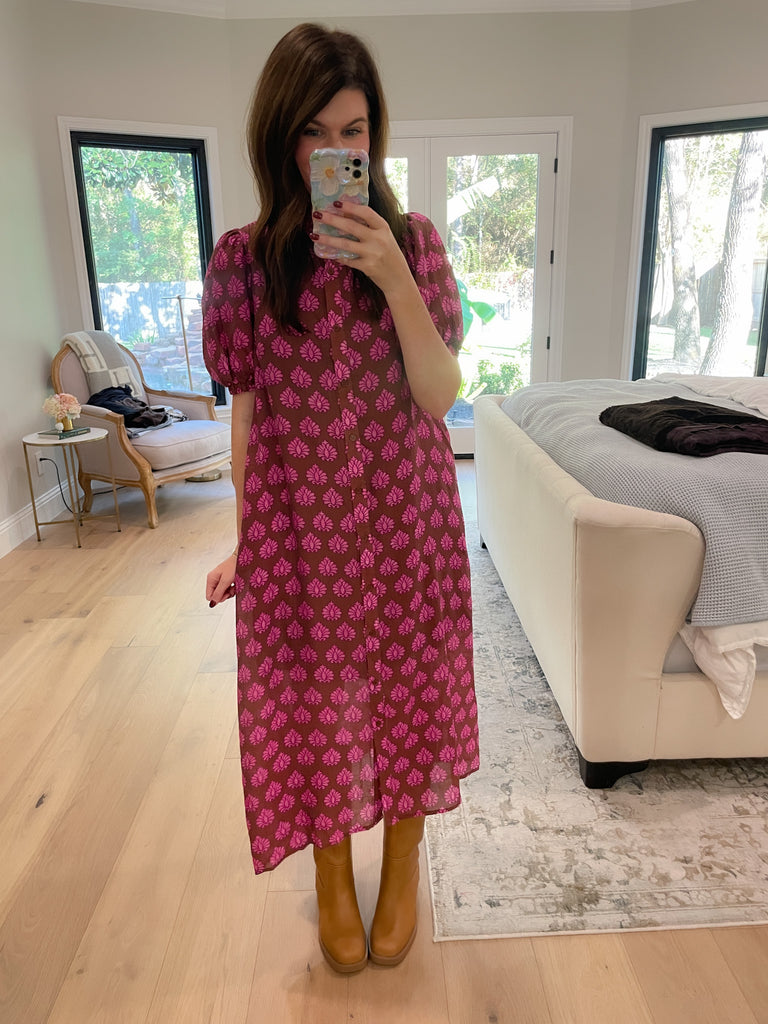 Cue the Blooms Floral Midi Dress