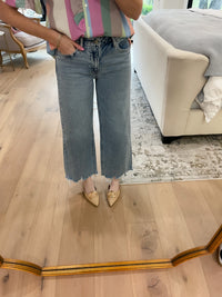 Vervet Livvie Mid Rise Wide Leg Jeans