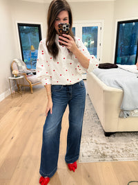Love Note Button Down in White